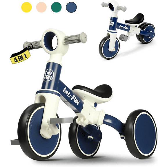 LOL-FUN Toddler Unisex Midnight Blue Carbon Steel Body Balance Bikes
