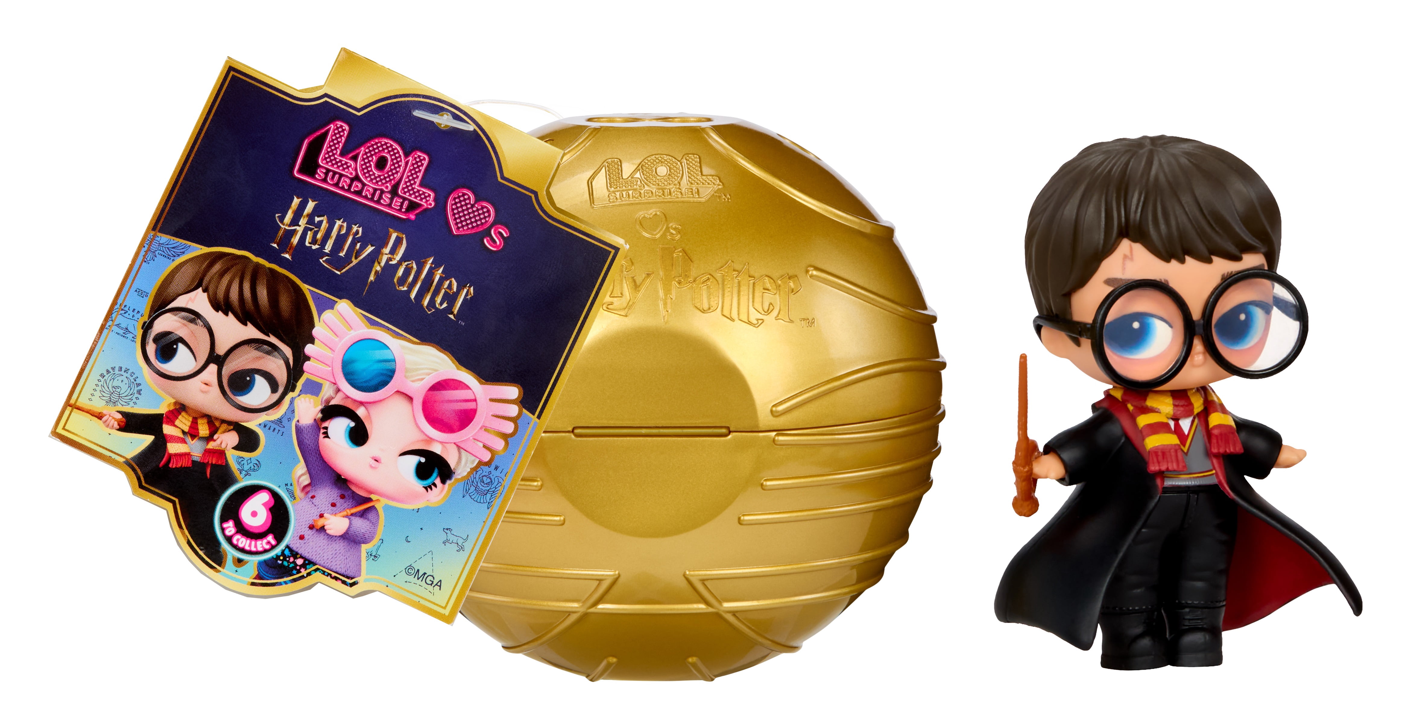 LOL Surprise Loves Harry Potter Tots Doll with Golden Snitch Ball packaging