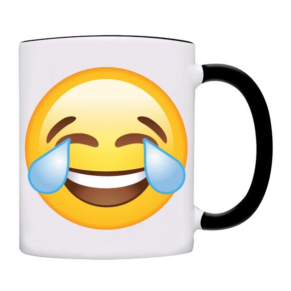 LOL, Laughing Looking Face Text Image We send each other Coffee Mug-0161-Black