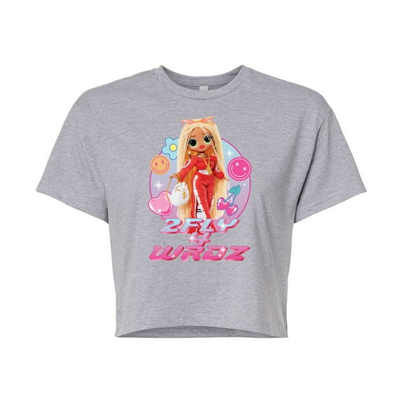 LOL OMG! Fashion Dolls - 2Fly 4 Wrdz - Juniors Cropped Cotton Blend T-Shirt