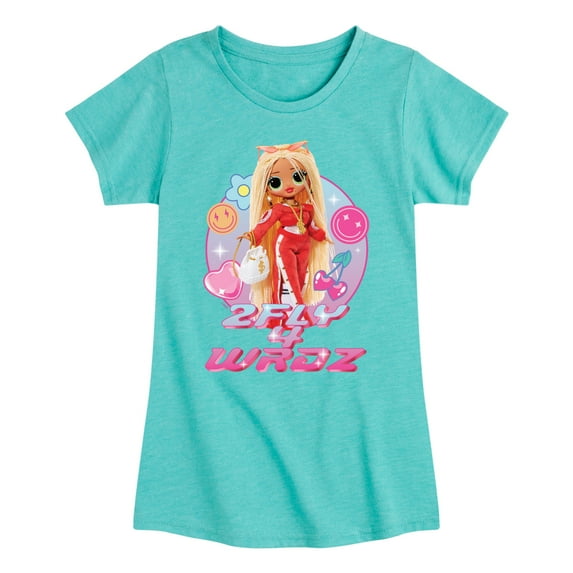 LOL OMG! Fashion Dolls - 2Fly 4 Wrdz - Toddler & Youth Girls Short Sleeve Graphic T-Shirt