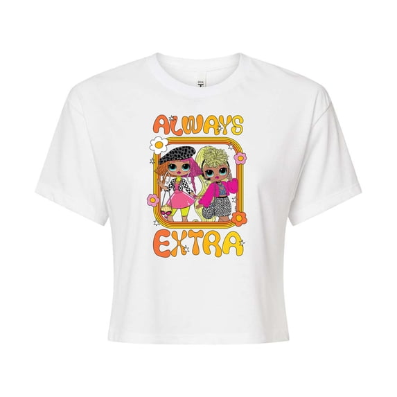 LOL OMG! Fashion Dolls - Always Extra - Juniors Cropped Cotton Blend T-Shirt
