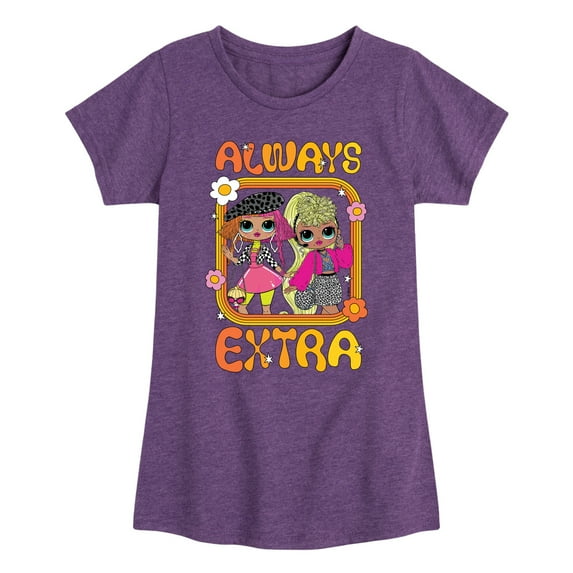 LOL OMG! Fashion Dolls - Always Extra - Toddler & Youth Girls Short Sleeve Graphic T-Shirt
