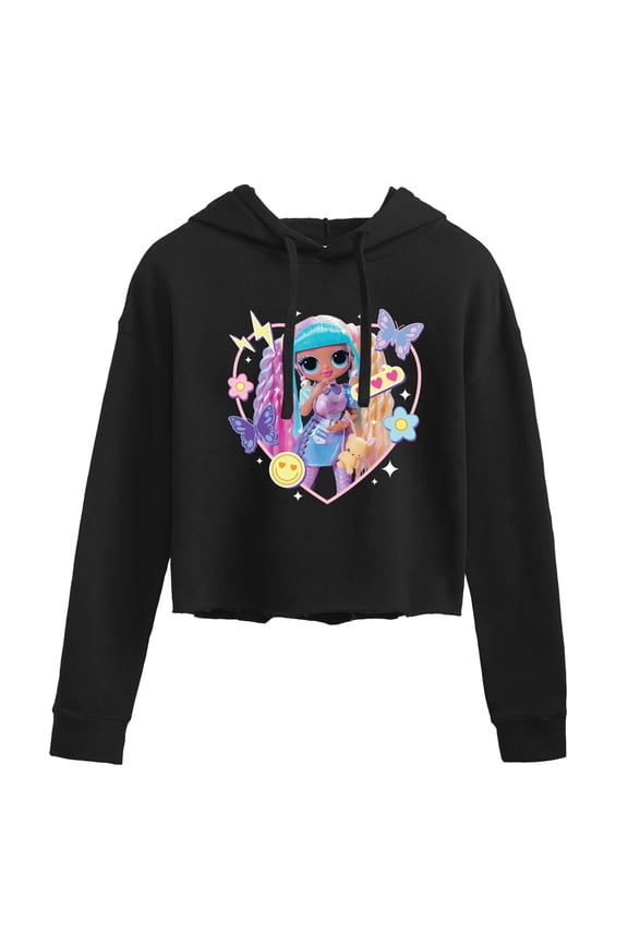 LOL Surprise! - Candylicious, Butterflies, & Hearts Cropped Graphic Hoodie