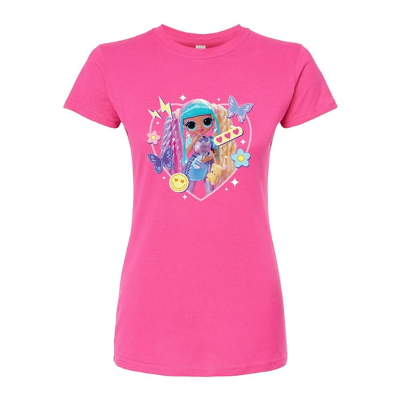 LOL OMG! Fashion Dolls - Candylicious, Butterflies, & Hearts - Juniors Fitted Graphic T-Shirt
