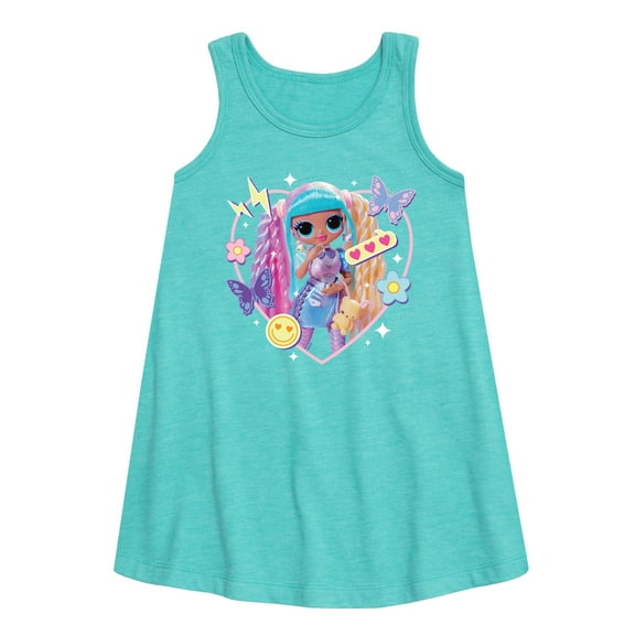 LOL OMG! Fashion Dolls - Candylicious, Butterflies, & Hearts - Toddler & Youth Girls A-line Dress