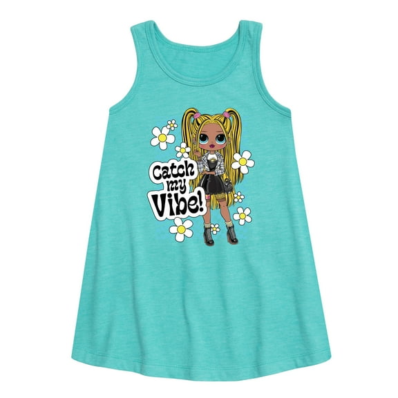 LOL OMG! Fashion Dolls - Catch My Vibe - Toddler & Youth Girls A-line Dress