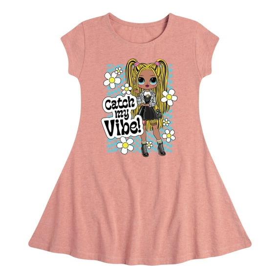 LOL OMG! Fashion Dolls - Catch My Vibe - Toddler & Youth Girls Fit & Flare Dress