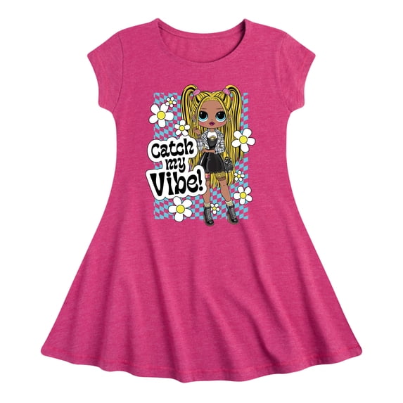 LOL OMG! Fashion Dolls - Catch My Vibe - Toddler & Youth Girls Fit & Flare Dress