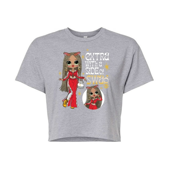 LOL OMG! Fashion Dolls - Extra w/ a Side of Swag - Juniors Cropped Cotton Blend T-Shirt