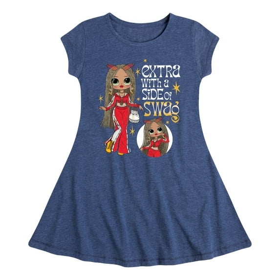 LOL OMG! Fashion Dolls - Extra w/ a Side of Swag - Toddler & Youth Girls Fit & Flare Dress