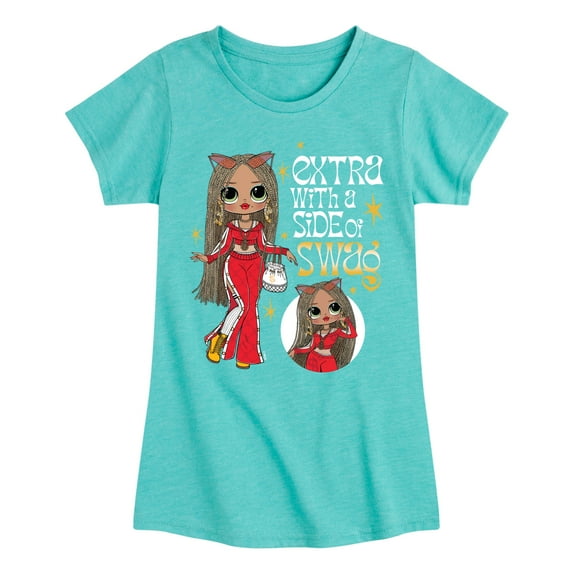 LOL OMG! Fashion Dolls - Extra w/ a Side of Swag - Toddler & Youth Girls Short Sleeve Graphic T-Shirt