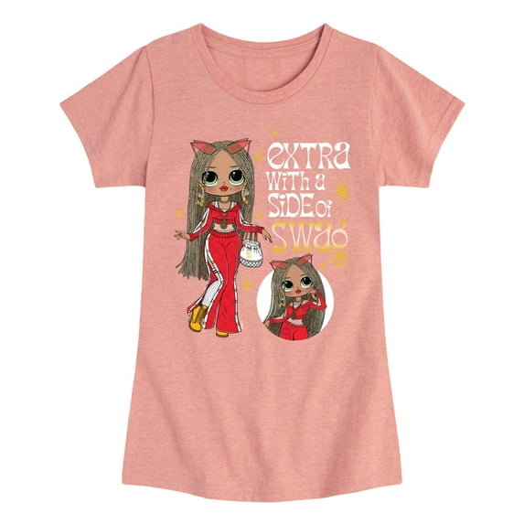 LOL OMG! Fashion Dolls - Extra w/ a Side of Swag - Toddler & Youth Girls Short Sleeve Graphic T-Shirt