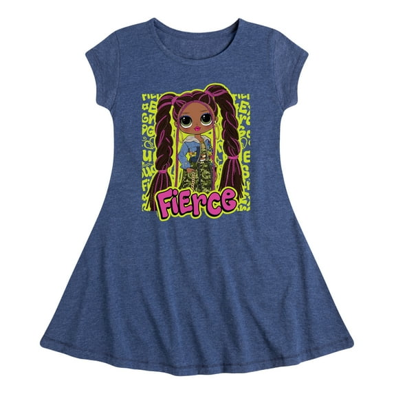 LOL OMG! Fashion Dolls - Fierce Graffiti - Toddler & Youth Girls Fit & Flare Dress