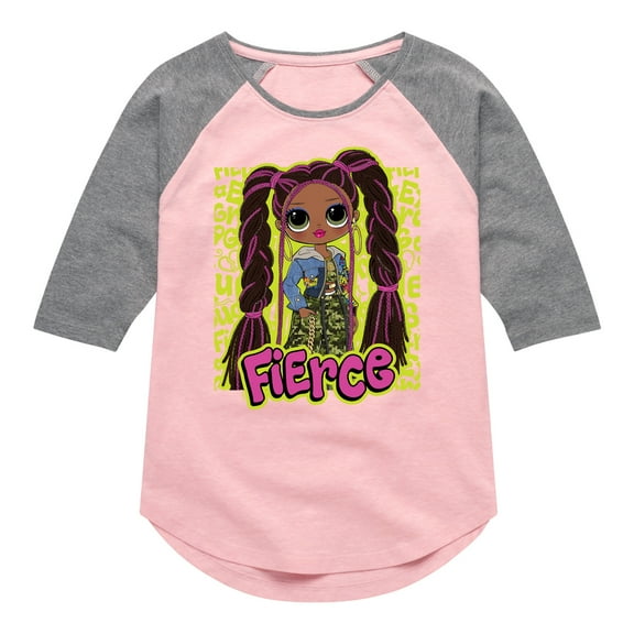 LOL OMG! Fashion Dolls - Fierce Graffiti - Toddler & Youth Girls Raglan Graphic T-Shirt