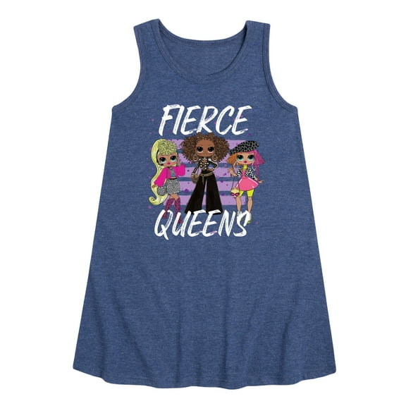 LOL OMG! Fashion Dolls - Fierce Queens - Toddler & Youth Girls A-line Dress