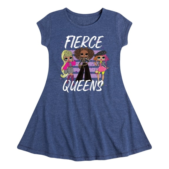 LOL OMG! Fashion Dolls - Fierce Queens - Toddler & Youth Girls Fit & Flare Dress