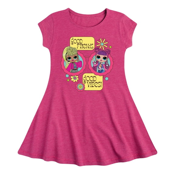 LOL OMG! Fashion Dolls - Good Friends, Good Vibes Besties - Toddler & Youth Girls Fit & Flare Dress