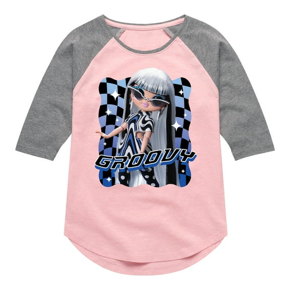 LOL OMG! Fashion Dolls - Groovy Babe - Toddler & Youth Girls Raglan Graphic T-Shirt