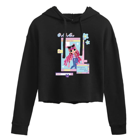 LOL OMG! Fashion Dolls - Outrageous Millennial Girls - Juniors Cropped Pullover Hoodie