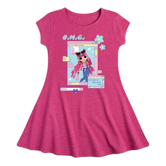 LOL OMG! Fashion Dolls - Outrageous Millennial Girls - Toddler & Youth Girls Fit & Flare Dress