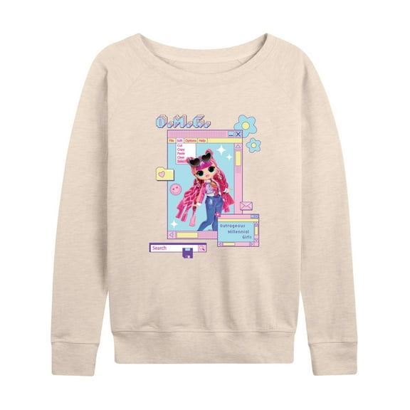 LOL OMG! Fashion Dolls - Outrageous Millennial Girls - Women's Lightweight French Terry Long Sleeve Shirt