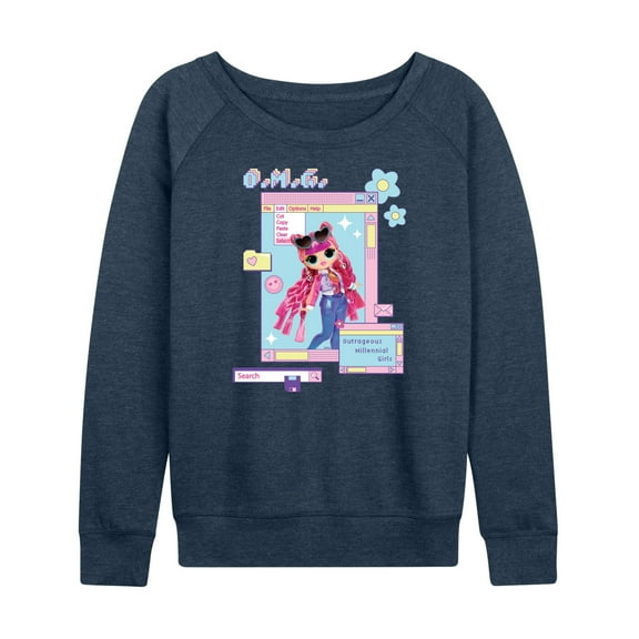 LOL OMG! Fashion Dolls - Outrageous Millennial Girls - Women's Lightweight French Terry Long Sleeve Shirt