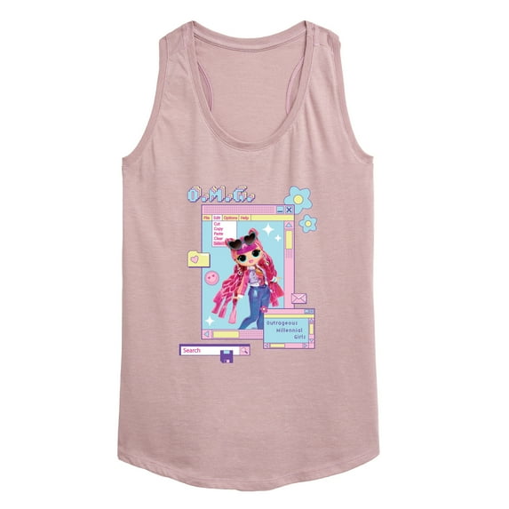 LOL OMG! Fashion Dolls - Outrageous Millennial Girls - Women's Racerback Tank Top