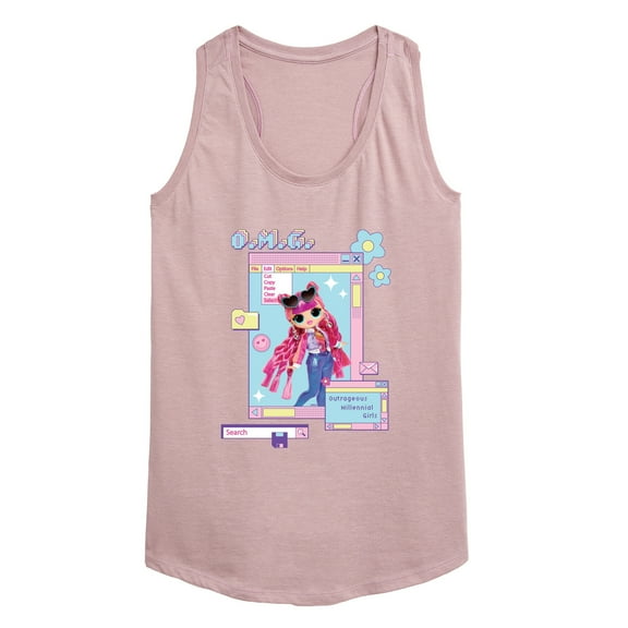 LOL OMG! Fashion Dolls - Outrageous Millennial Girls - Women's Racerback Tank Top