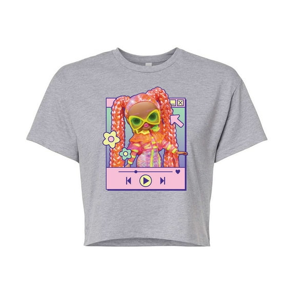 LOL OMG! Fashion Dolls - Play Dazzle Music - Juniors Cropped Cotton Blend T-Shirt