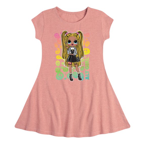 LOL OMG! Fashion Dolls - Rainbow ALT Girl - Toddler & Youth Girls Fit & Flare Dress