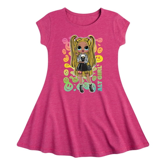 LOL OMG! Fashion Dolls - Rainbow ALT Girl - Toddler & Youth Girls Fit & Flare Dress