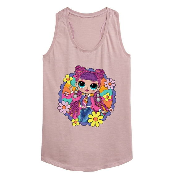 LOL OMG! Fashion Dolls - Skater Chick w/ Flowers - Women's Racerback Tank Top