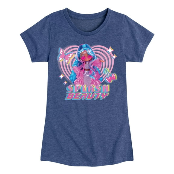LOL OMG! Fashion Dolls - Splash Beauty w/ Butterflies & Hearts - Toddler & Youth Girls Short Sleeve Graphic T-Shirt