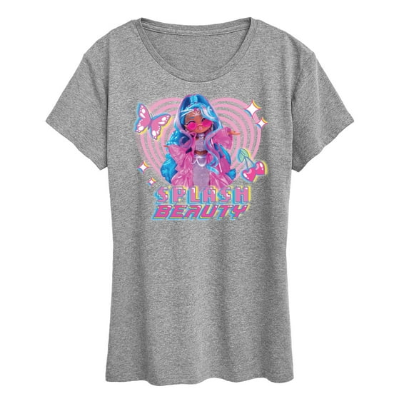 LOL OMG! Fashion Dolls - Splash Beauty w/ Butterflies & Hearts - Women's Short Sleeve Graphic T-Shirt
