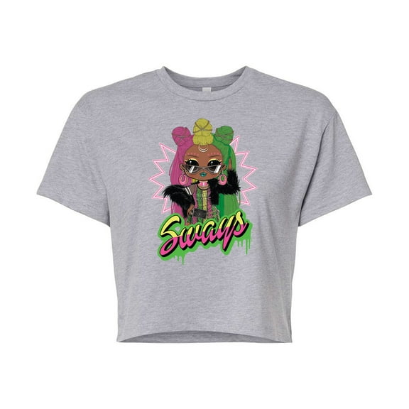 LOL OMG! Fashion Dolls - Sways Spray Paint - Juniors Cropped Cotton Blend T-Shirt