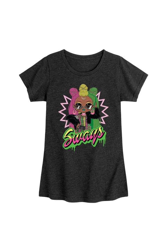LOL OMG! Fashion Dolls - Sways Spray Paint - Toddler & Youth Girls Short Sleeve Graphic T-Shirt