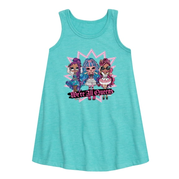 LOL OMG! Fashion Dolls - We're All Queens - Toddler & Youth Girls A-line Dress