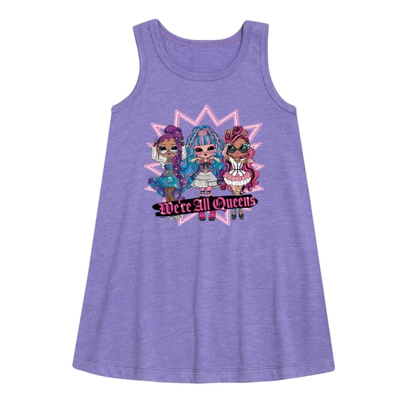 LOL OMG! Fashion Dolls - We're All Queens - Toddler & Youth Girls A-line Dress