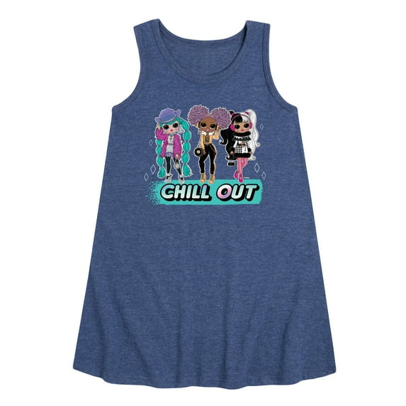 LOL OMG - Winter Dolls - Chill Out - Toddler & Youth Girls A-line Dress