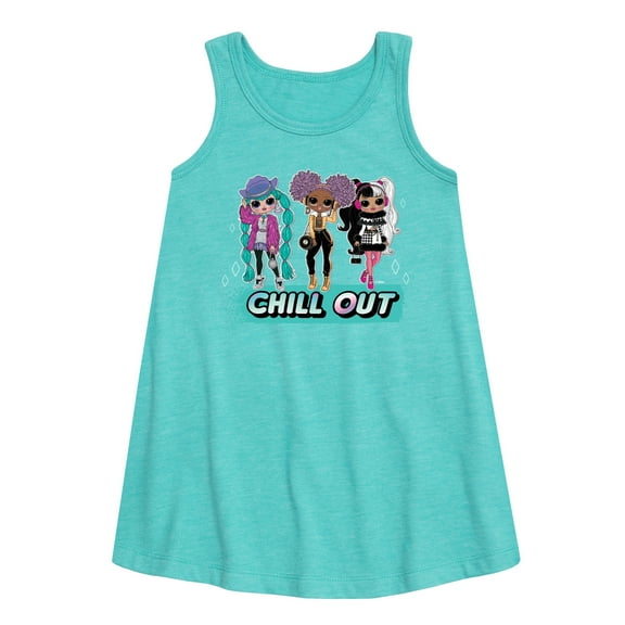 LOL OMG - Winter Dolls - Chill Out - Toddler & Youth Girls A-line Dress