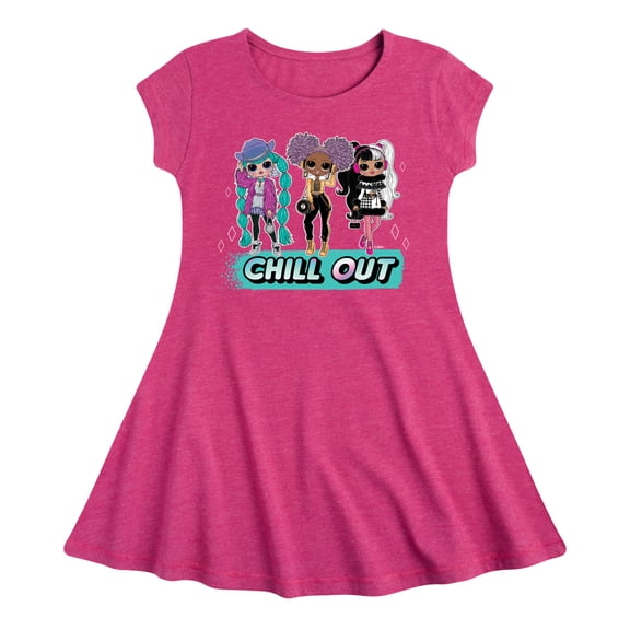 LOL OMG - Winter Dolls - Chill Out - Toddler & Youth Girls Fit & Flare Dress