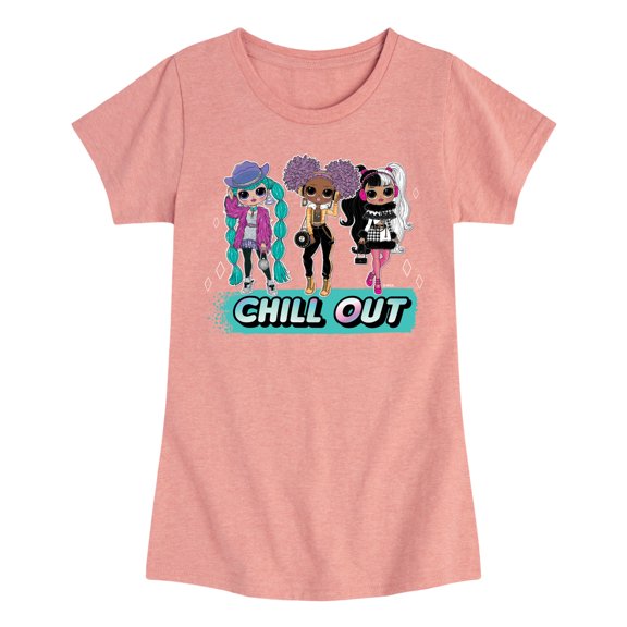 LOL OMG - Winter Dolls - Chill Out - Toddler & Youth Girls Short Sleeve Graphic T-Shirt