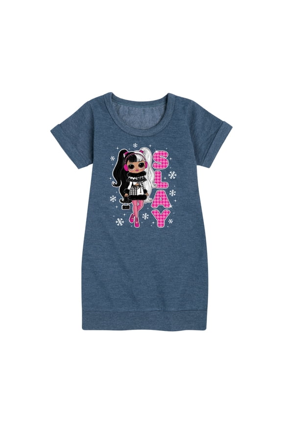 LOL OMG - Winter Dolls - Slay All Day - Toddler & Youth Girls Fleece Dress