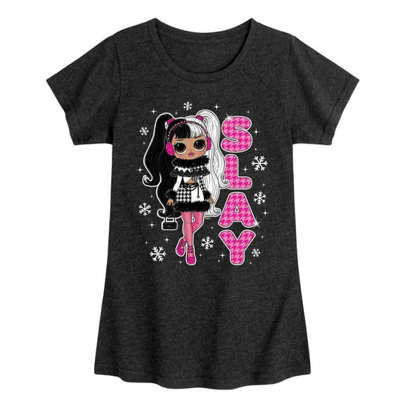 LOL OMG - Winter Dolls - Slay All Day - Toddler & Youth Girls Short Sleeve Graphic T-Shirt