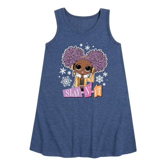LOL OMG - Winter Dolls - Slay N' It - Toddler & Youth Girls A-line Dress