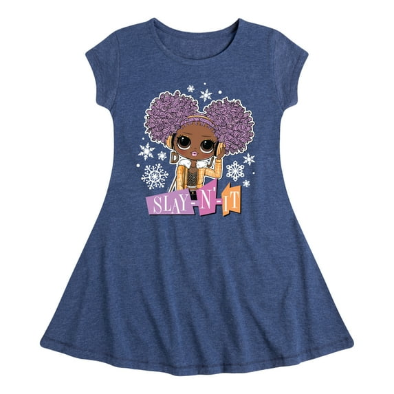 LOL OMG - Winter Dolls - Slay N' It - Toddler & Youth Girls Fit & Flare Dress