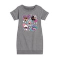 thumbnail image 1 of LOL OMG - Winter Dolls - Snow Princesses Circles - Toddler & Youth Girls Fleece Dress, 1 of 5