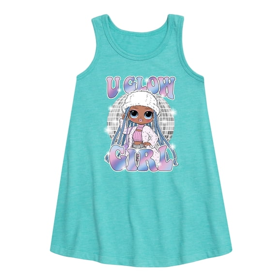 LOL OMG - Winter Dolls - U Glow Girl Disco - Toddler & Youth Girls A-line Dress