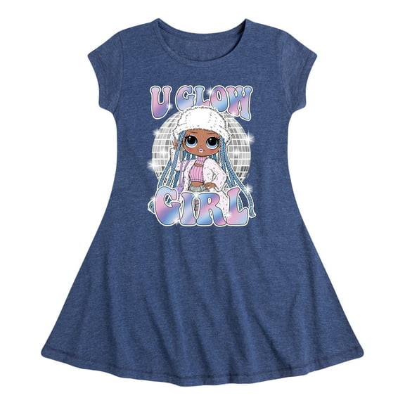 LOL OMG - Winter Dolls - U Glow Girl Disco - Toddler & Youth Girls Fit & Flare Dress